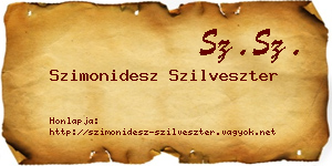 Szimonidesz Szilveszter névjegykártya
